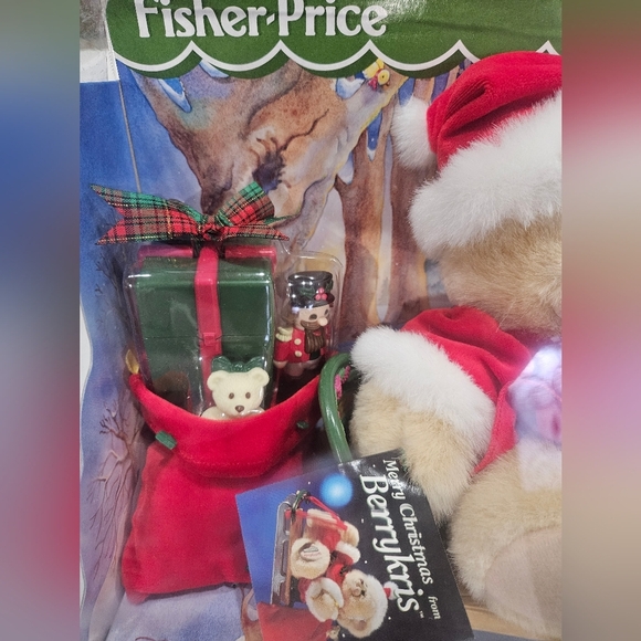 Fisher-Price Festive Teddy Bear with Red and Green Accents - Picture 8 of 9